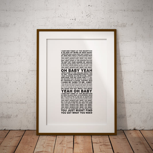 buy-custom-lyric-art-gift-print-present-song-words-design-first-dance-stones-queen-fun-minimalist-pixel8er