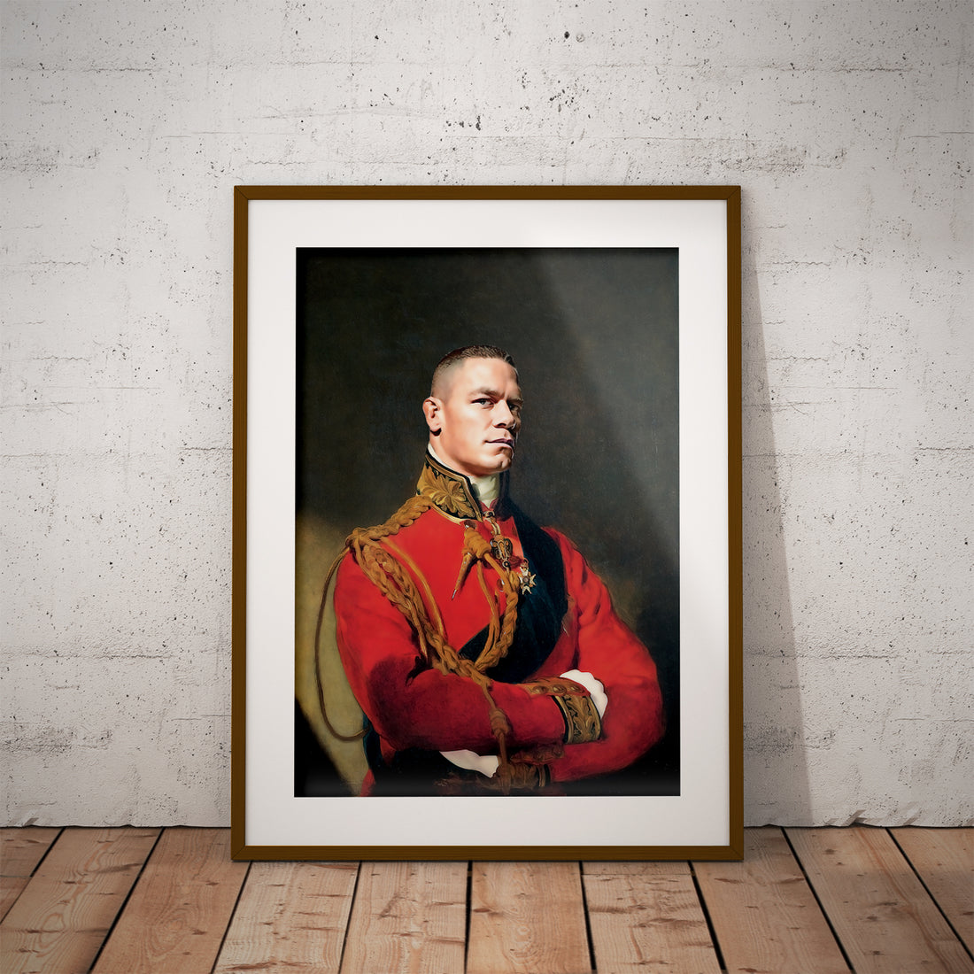 buy custom personalised general print art gift birthday funny oil print wellingon regency soldier christmas pixel8er celebrity john cena