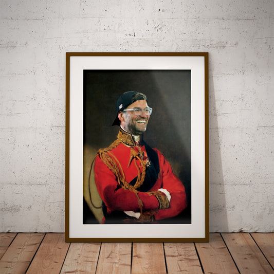 buy jurgen klopp renaissance regency portrait general custom liverpool ynwa  gift christmas present fun print