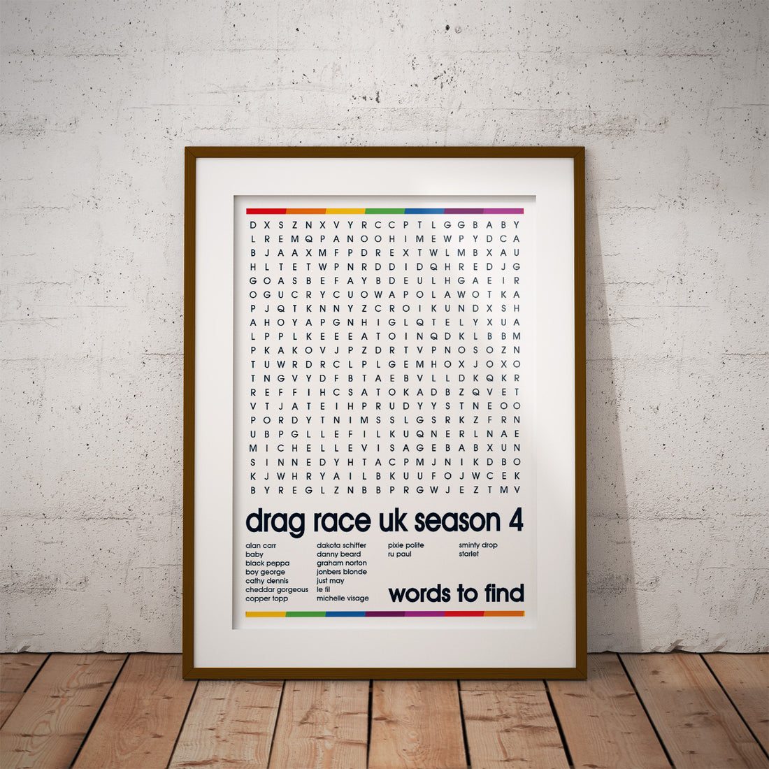 drag race show shantay wall art decor print buy gift word search puzzle brain teaser pixel8er season four baby black peppa cheddar gorgeous copper dakota schiffer danny beard jonbers blonde just may le fil ru Paul pixie polite sminty drop startlet