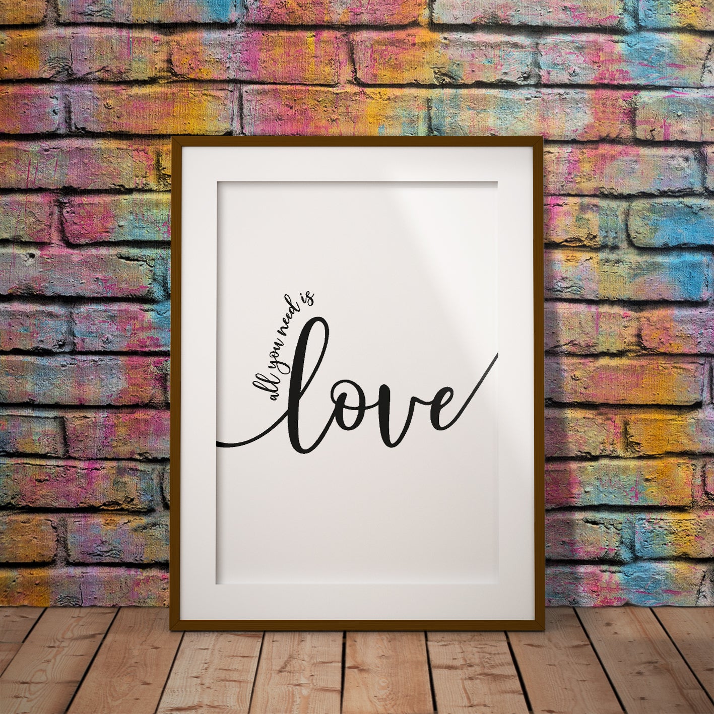 Buy All You Need Is Love Print Pixel8er beatles music quote lyric song motivational lennon positivity empowerment instant download printable digital download