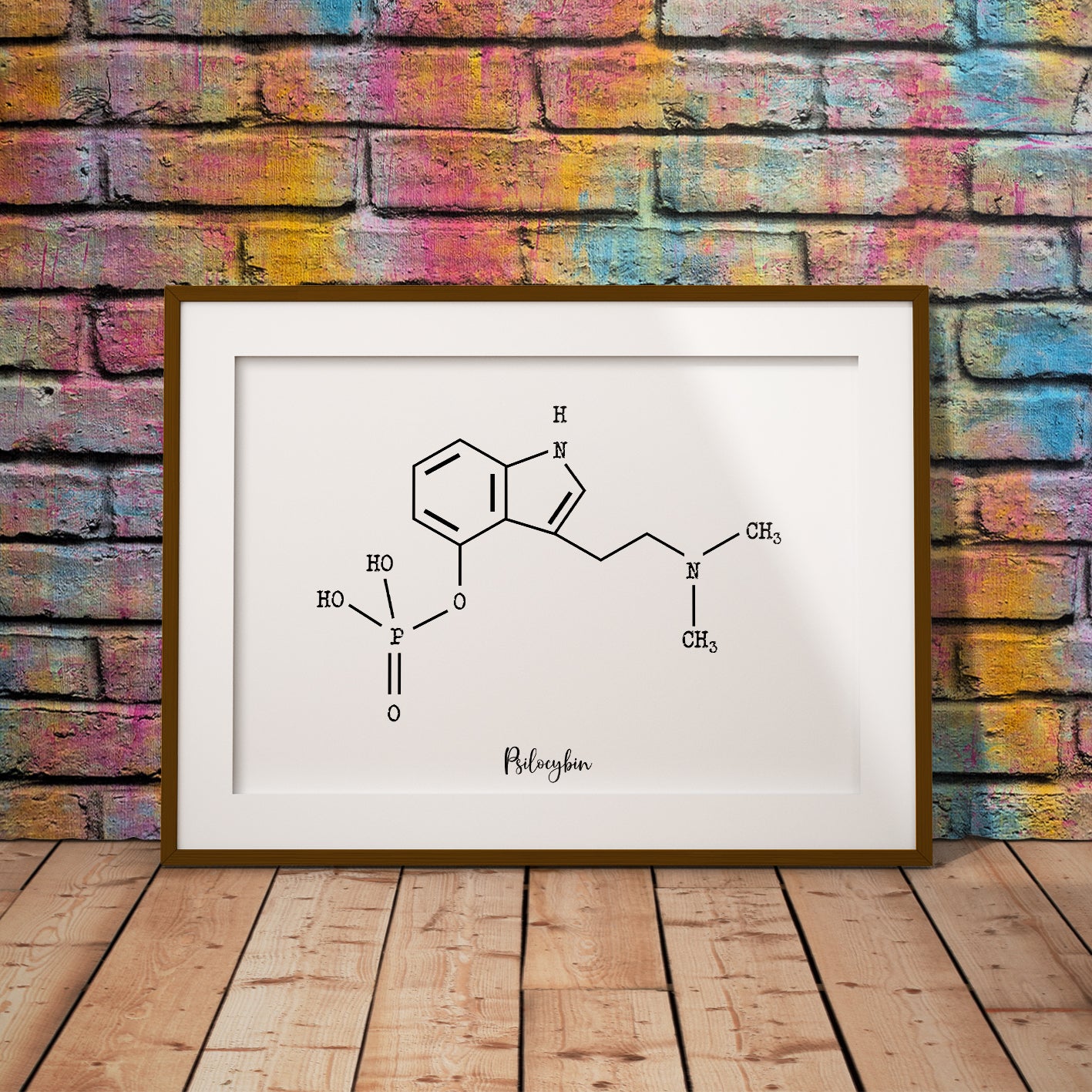 buy Chemical Helix Psilocybin magic mushroom science print pixel8er compound elements instant digital download downloadable printable print science nature