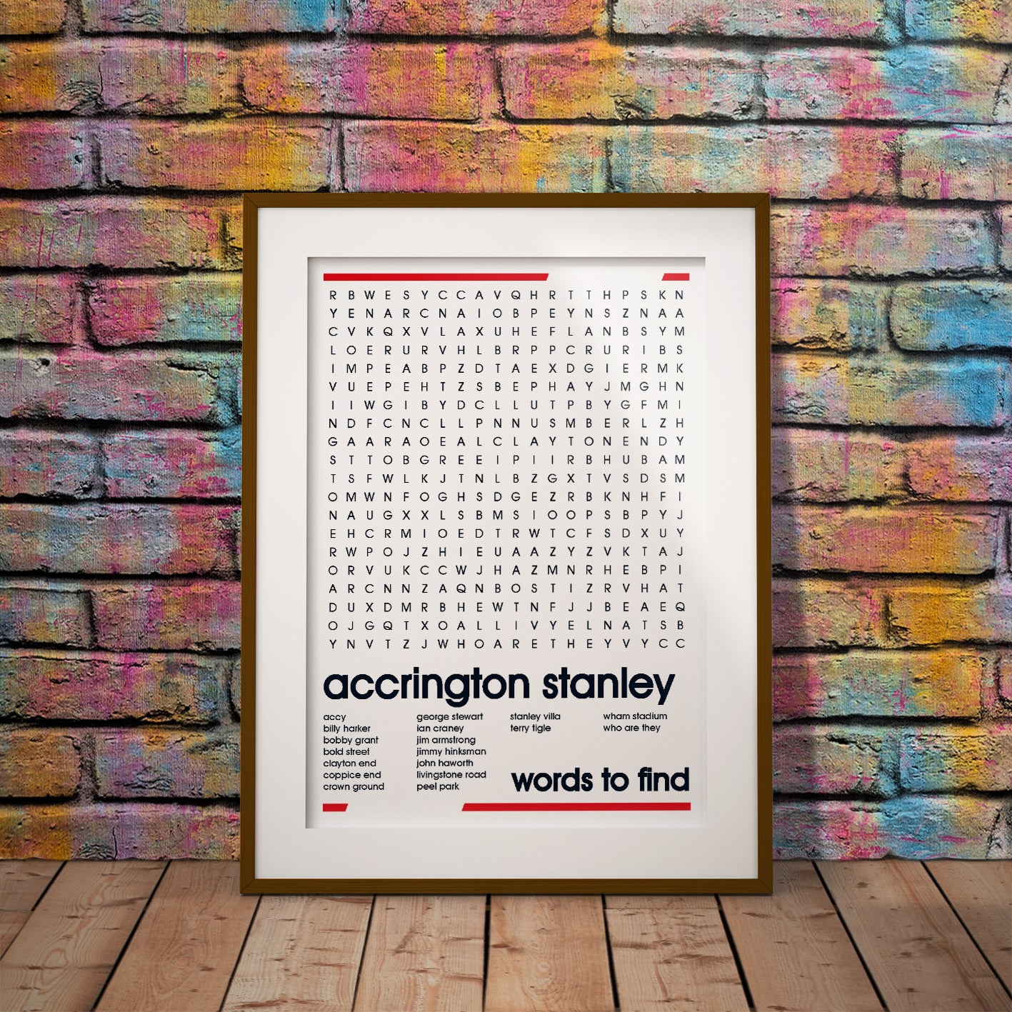 accrington stanley crown ground clacton end wham stadium buy football fan gift art fun word search history famous stadiums soccer man cave nerd supporter club teaser wall decor digital download instant printable downloadable