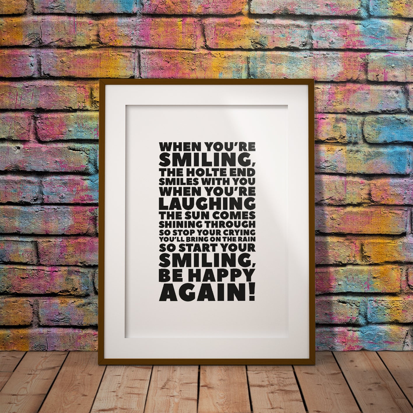 aston villa holte end smiling lyrics chant football sport print art decor words pixel8er villains laughing birmingham clarets fan song words 