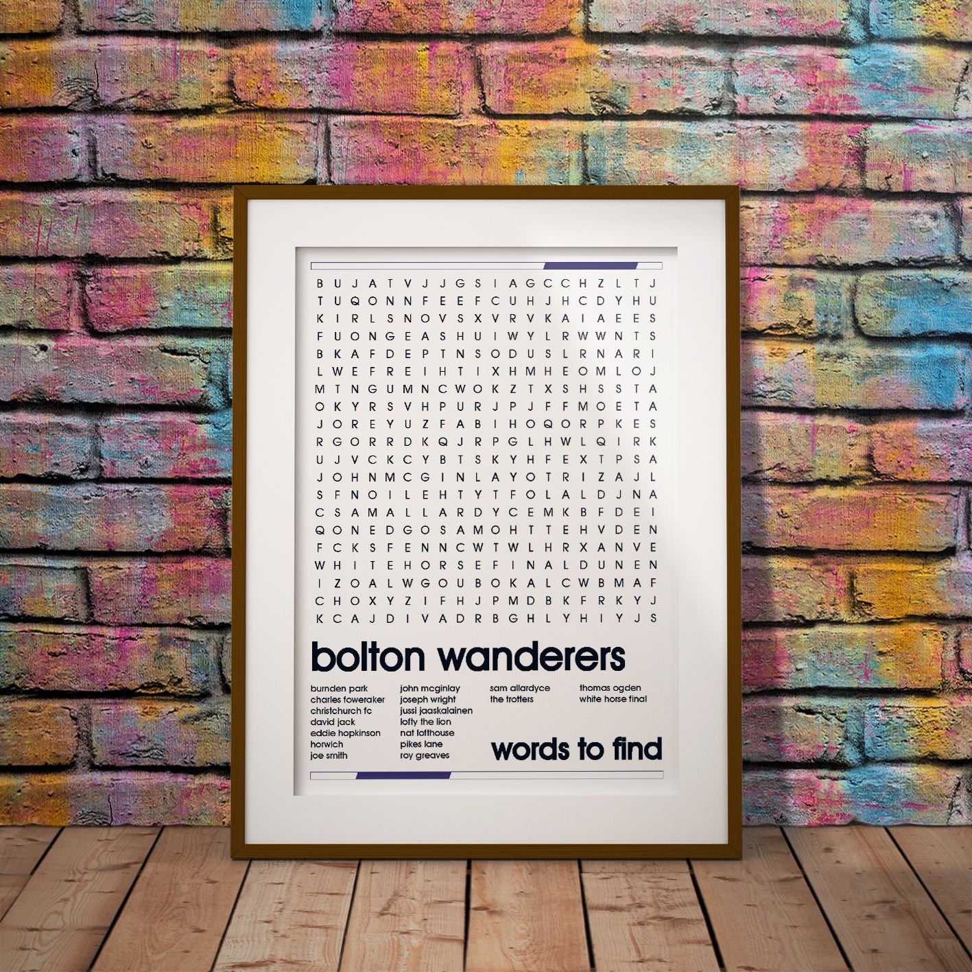 Bolton Wanderers Word Search Unframed Print