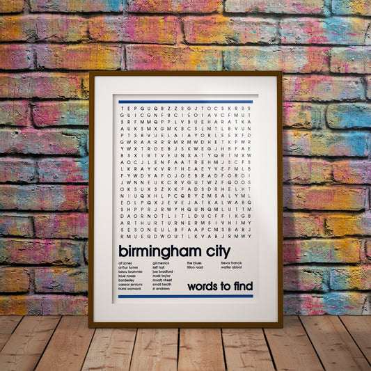 birmingham blues st saint andrews brummies buy football fan gift art fun wordsearch history famous stadiums soccer man cave nerd supporter club teaser wall decor instant digital downloadable printable download