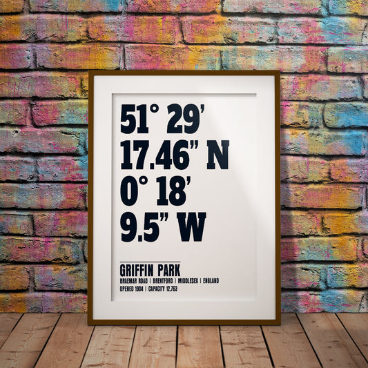 buy brentford stadium location griffin park coordinates dms print art football decor pixel8er instant digital downloadable download printable