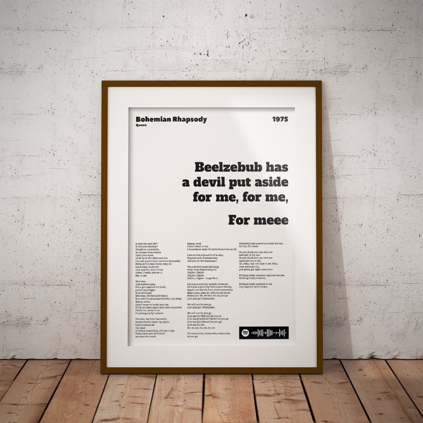 buy gift print custom lyric queen bohemian rhapsody elbow elton john guns roses george exra green day harry styles one direction john lennon Johnny cash john legend tom pettty killer