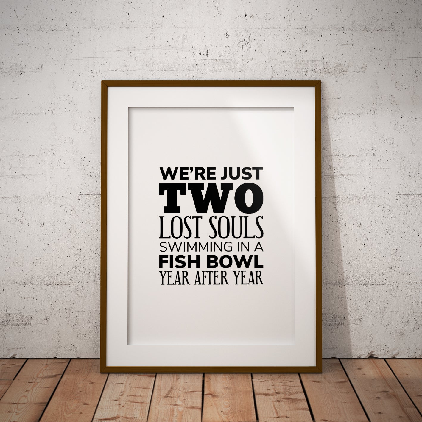 buy minimalist pink floyd wish you were here two lost souls fish bowl swimming music lyric print design wall art decor pixel8er scandinavian