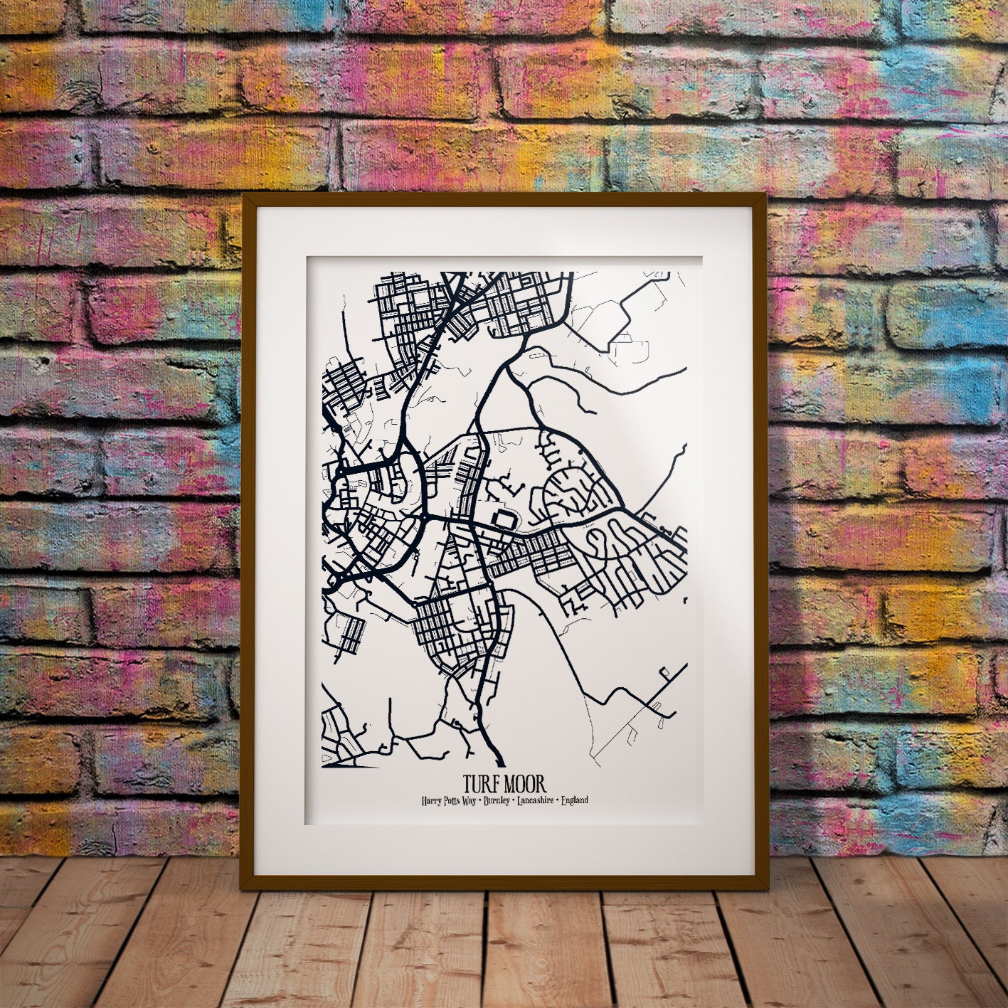 buy mono burnley turf moor clarets stadium coordinates location dms geography print art pixel8er wall decor gift black white mono instant digital downloadable printable download