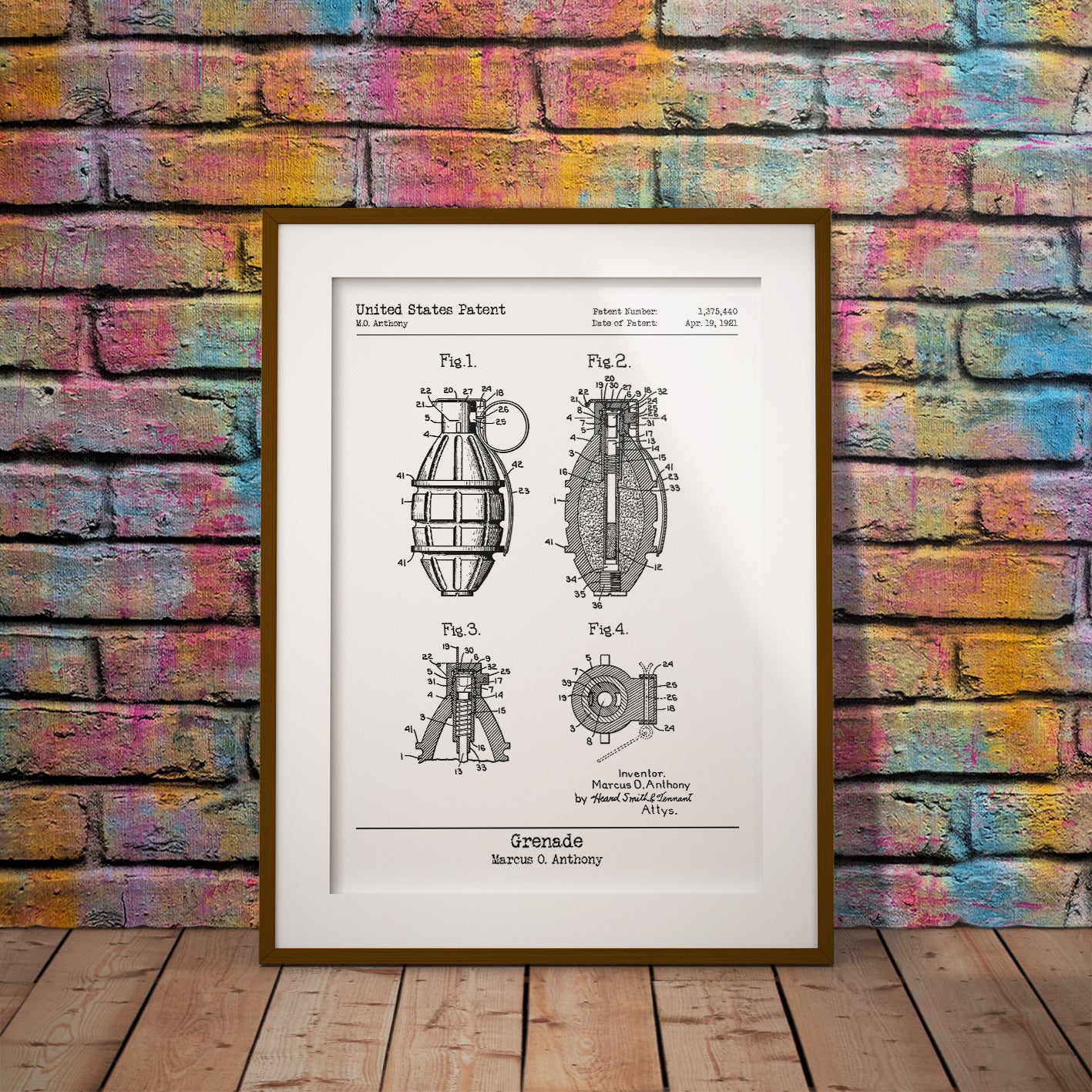 buy patent art grenade 1375440 decor nerd war military wall art hand weapon gaming nerd pixel8er digital download downloadable print