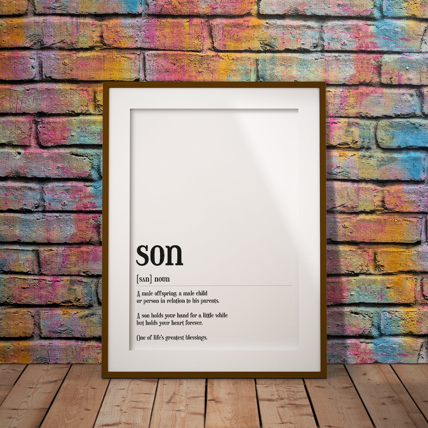 buy son fun love wall defintion wall gift child parent forever family kind blessing kin relative birthday birth christening present humour care pixel8er 