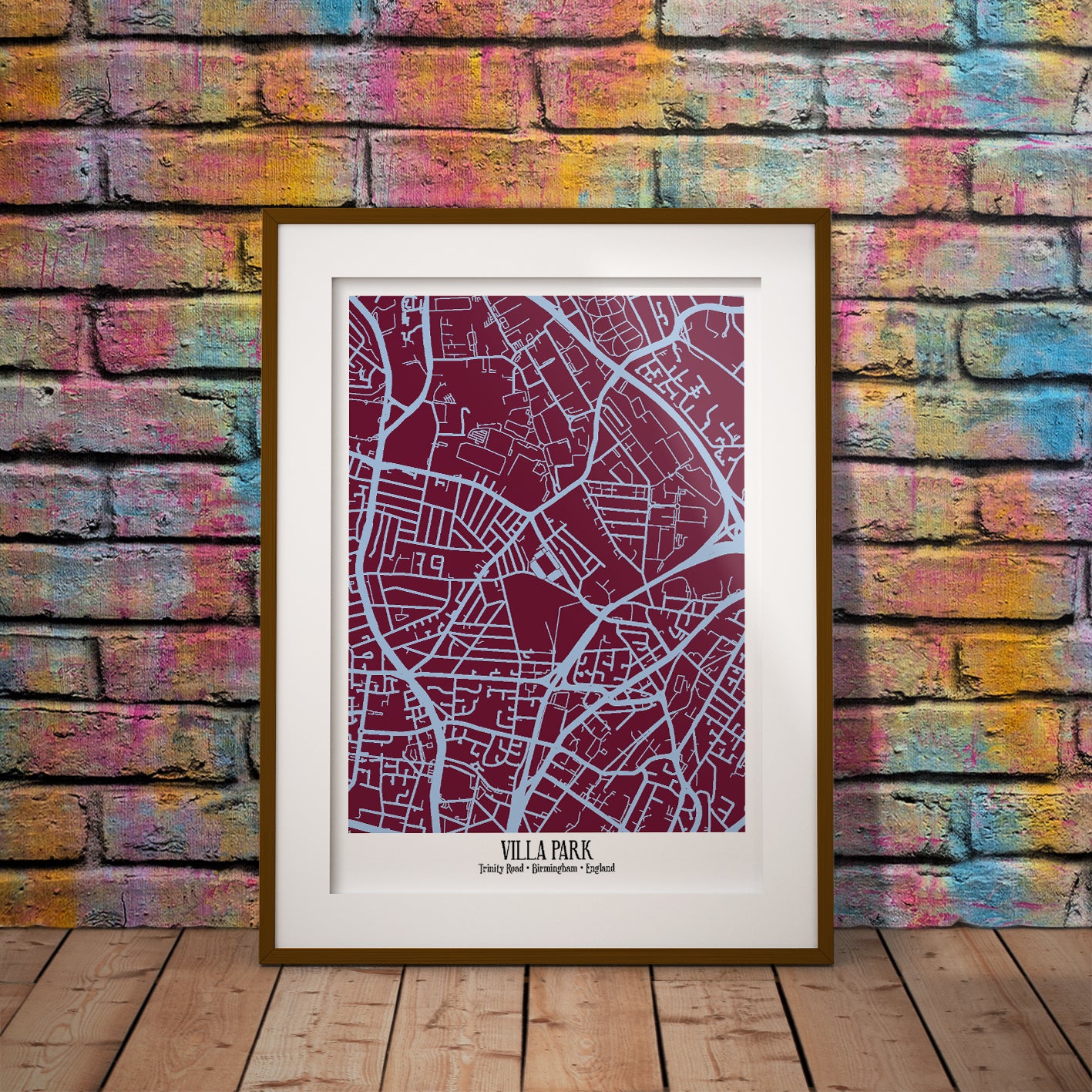 buy villains villa park birmingham colour emirates stadium stadium coordinates location dms geography print art pixel8er wall decor gift claret blue instant digital download downloadable printable