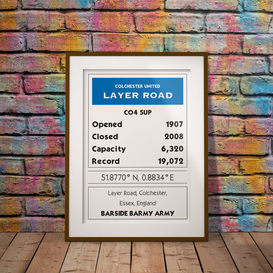 buy colchester united us layer road cuckoo buy football fan gift art fun wordsearch history famous stadiums soccer man cave nerd supporter club teaser wall decor instant digital download printable layer road old lost ground monopoly card property