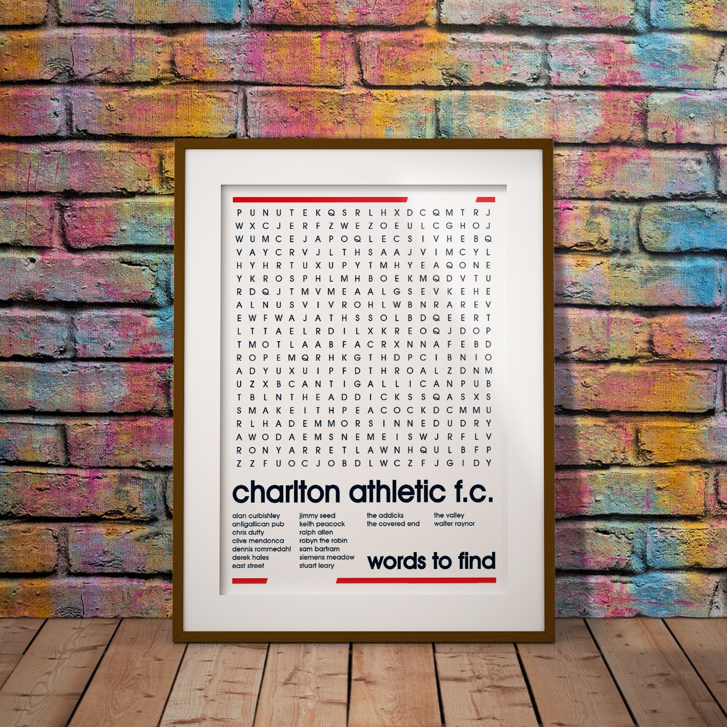 charlton athletic addicks buy football fan gift art fun word search history famous stadiums soccer man cave nerd supporter club teaser wall decor instant digital download printable valley 