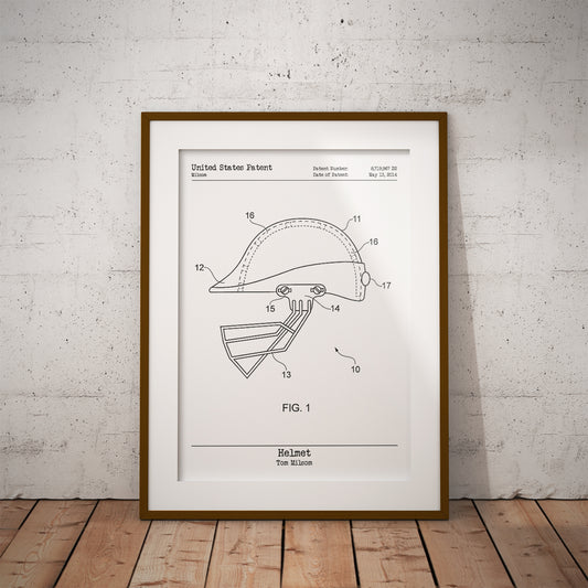 cricket helmet 8719967 milsom patent ashes sport patent deisgn technology buy gift birthday fathers day pixel8er instant digital downloadable wall decor home child gym gift retro vintage minimalist