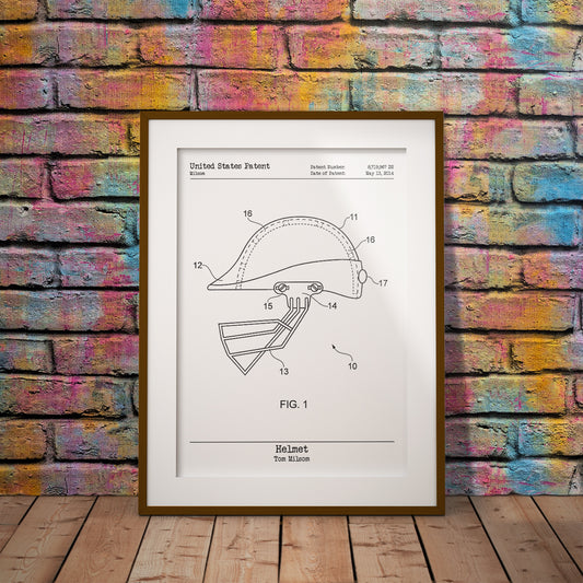 cricket helmet 8719967 milsom patent ashes sport patent deisgn technology buy gift birthday fathers day pixel8er instant digital downloadable wall decor home child gym gift retro vintage minimalist