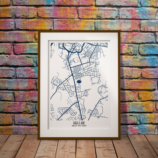 map bury shakers football gigg lane supporter shakers fan mono geography home wall decor art print minimalist manchester dms pixel8er colour gift instant digital download printable downloadable