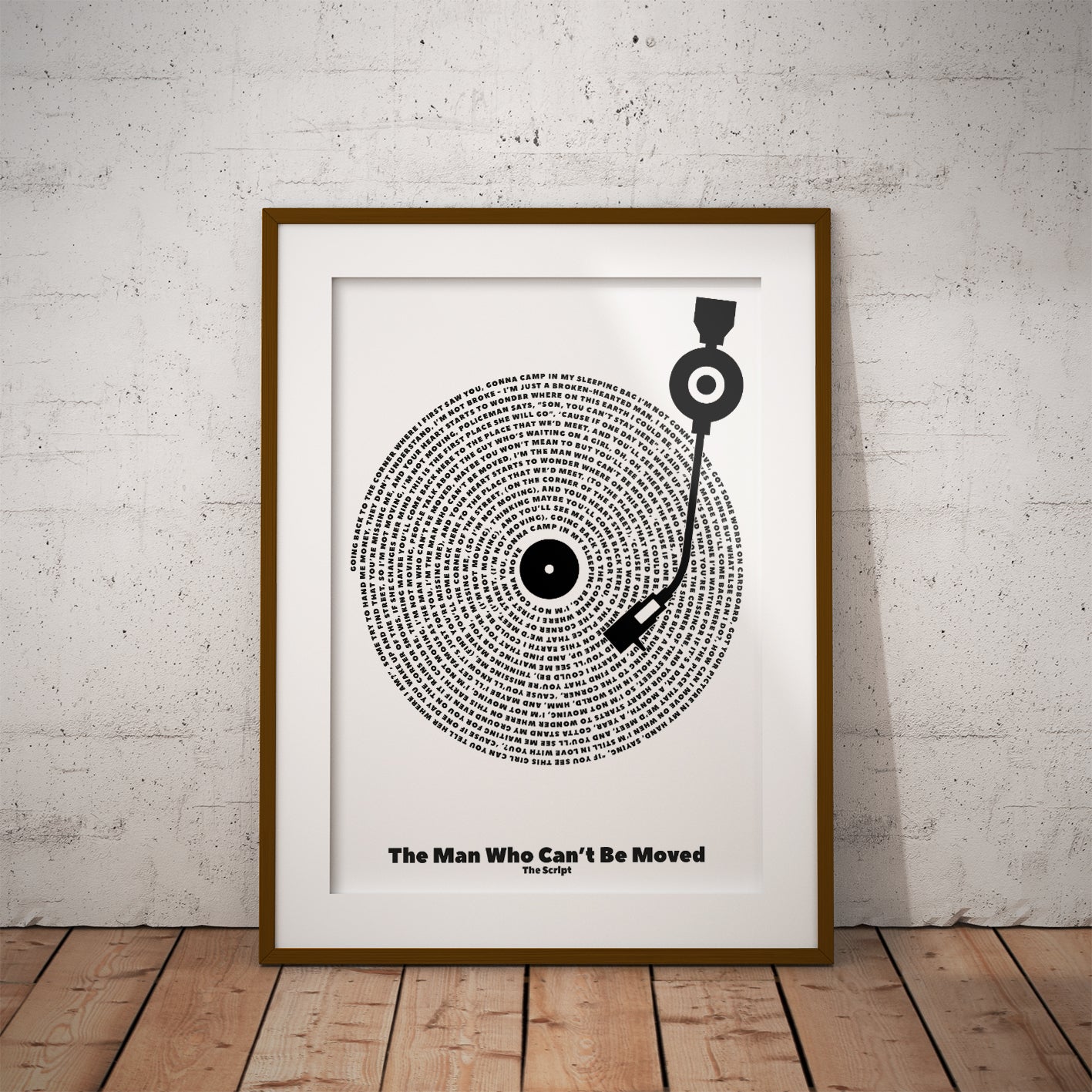 script love man who cant be moved funk soul buy custom lyric print spiral record minimalist tone arm dj record player gift wedding birthday music pop rock alt metal song beatles adele queen wall decor pixel8er christmas spinning