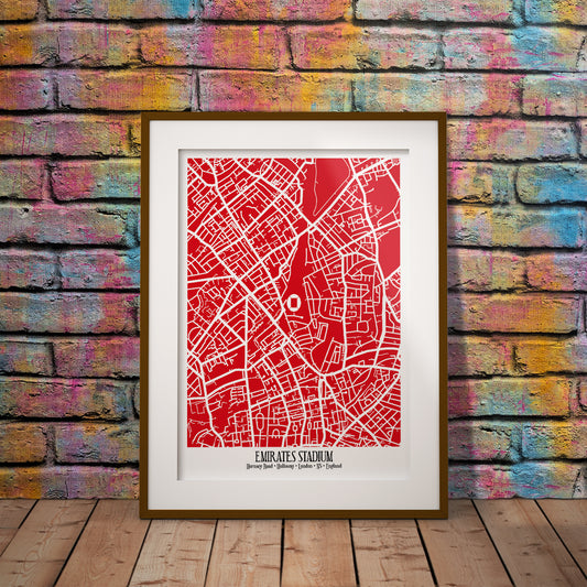 buy arsenal london emirates stadium coordinates location dms geography print art pixel8er wall decor gift red white gunners printable instant digital downloadable download