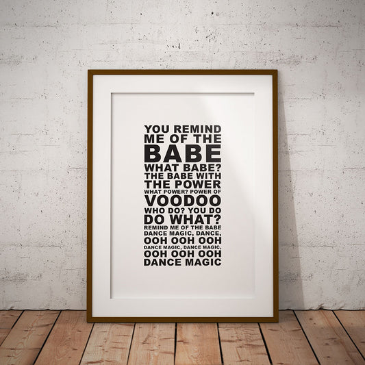 buy labyrinth remind me of the babe quote word fun voodoo print motivational poster dance magic pixel8er