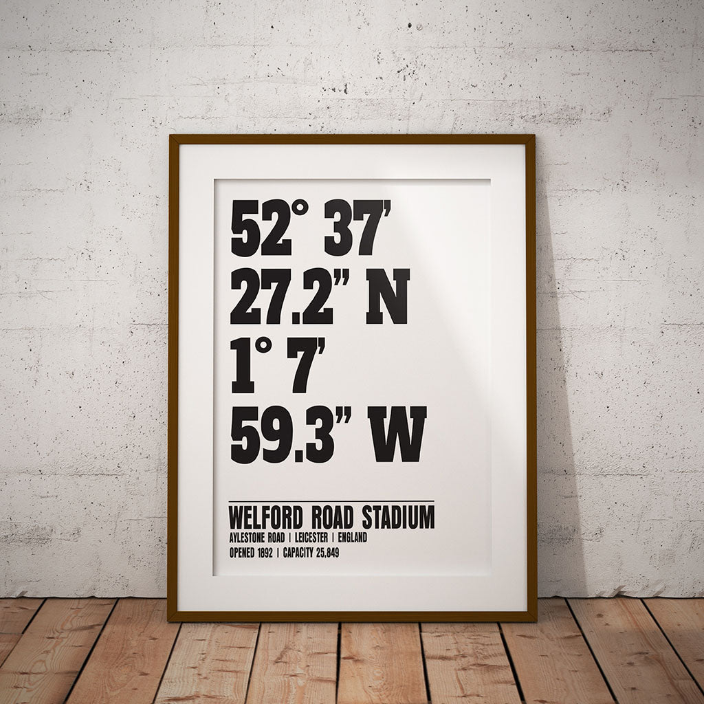 buy leicester tigers welford road print location dms geograpy poster pixel8er sport art rugby decor