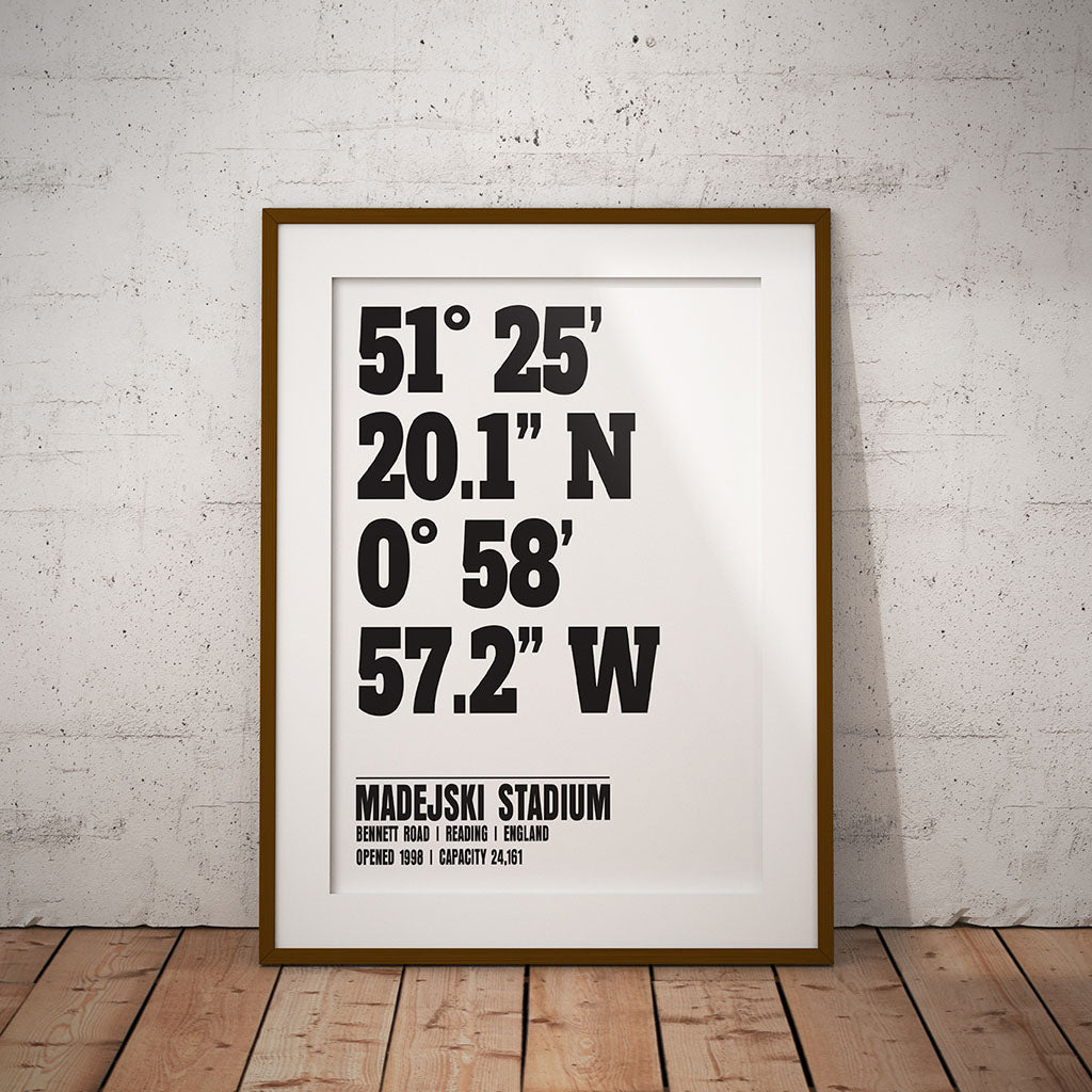 buy rugby ground london irish madjeski stadium location coordinates buy gift present print geography pixel8er dms