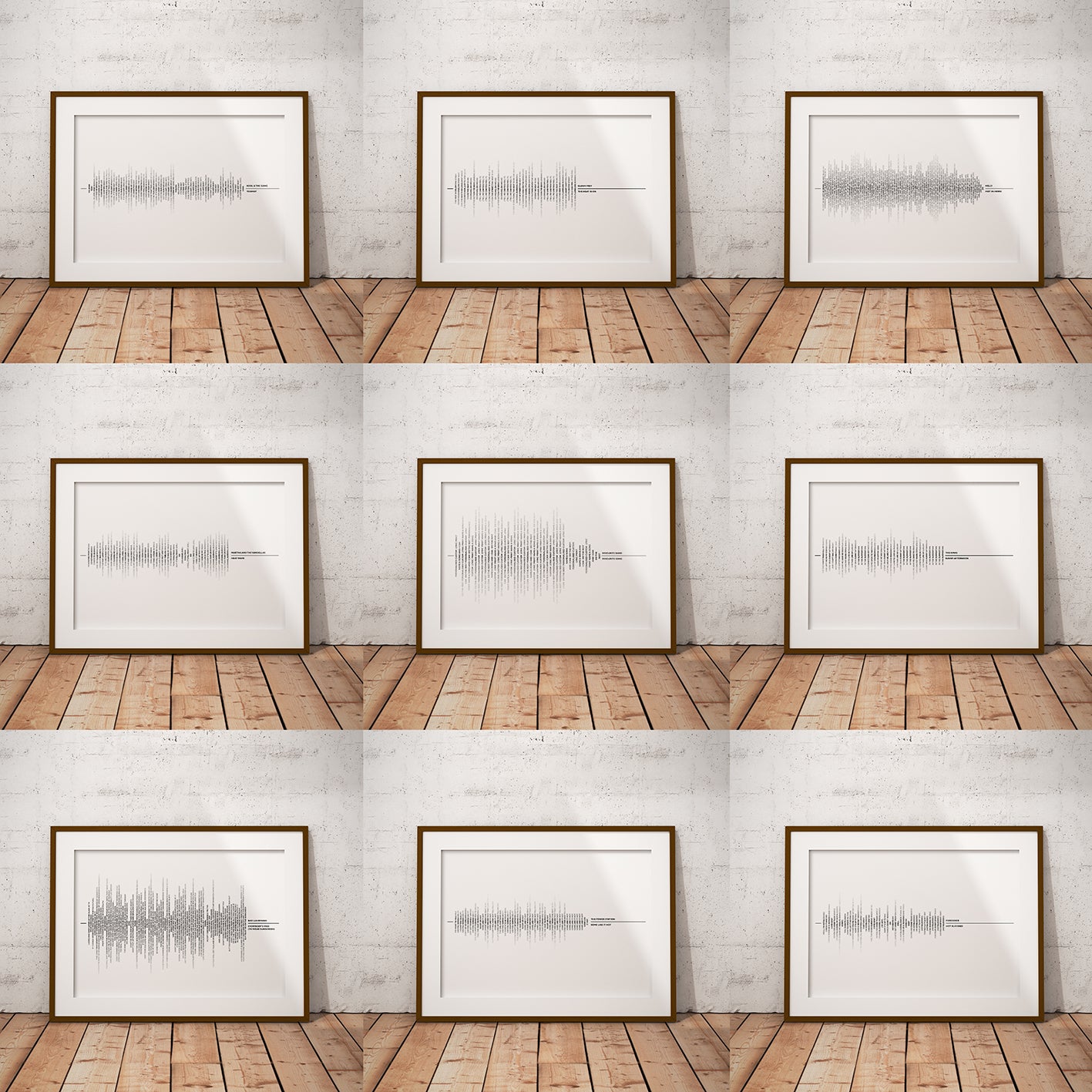 buy personalised original pixel8er custom lyric soundwave print fun gift music wave Music wave Custom